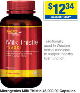 My Chemist Microgenics Milk Thistle 45,000 90 Capsules offer