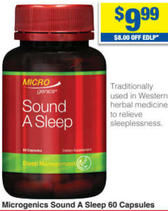 My Chemist Microgenics Sound A Sleep 60 Capsules offer
