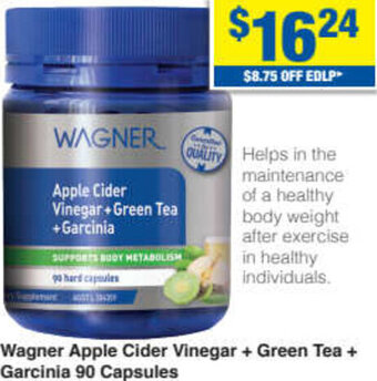 My Chemist Wagner Apple Cider Vinegar + Green Tea + Garcinia 90 Capsules offer