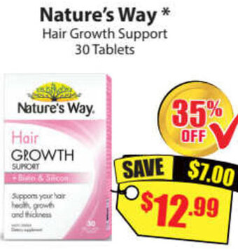 Chemist Discount Centre Nature's Way Hair Growth Support offer