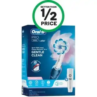 Woolworths Oral­-B Pro 1500 Electric Toothbrush Pk 1 offer