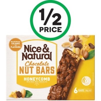 Woolworths Nice & Natural Nut Bars 180-192g Pk 6 offer