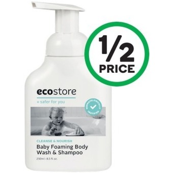 Woolworths Ecostore Baby Foam Body Wash & Shampoo 250ml offer