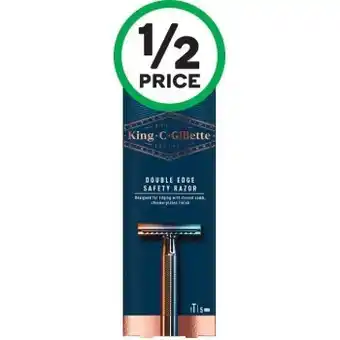 Woolworths King C Gillette Double Edge Safety Razor with 5 Cartridges offer