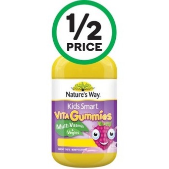 Woolworths Nature’s Way Kids Smart Vita-gummies Multivitamin Pk 120~ offer