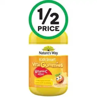 Woolworths Nature’s Way Kids Smart Vita Gummies Vitamin C Plus Zinc Pk 120~ offer