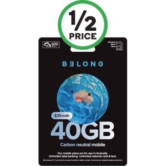 Woolworths Belong $35 Voice SIM§ offer