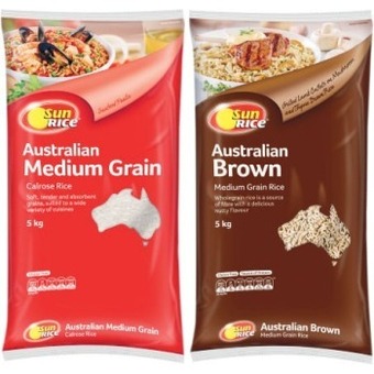 Coles Sunrice Medium Grain Rice 5kg offer