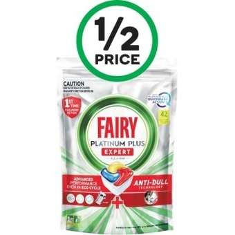 Woolworths Fairy Platinum Plus Dishwashing Tablets Pk 42 offer
