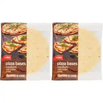 Coles Coles Thin & Crispy Pizza Base Medium 200g offer