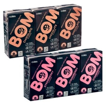 Coles Coles BOM Liquid Breakfast 3x250mL offer