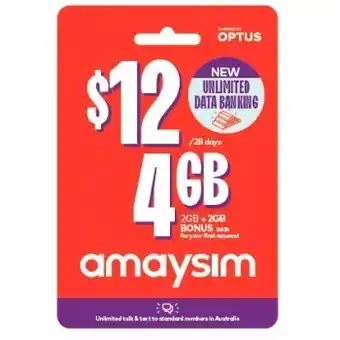 Coles amaysim $12 Starter Pack Includes offer