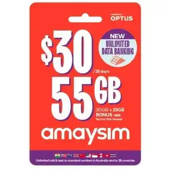 Coles amaysim $30 Starter Pack Includes offer