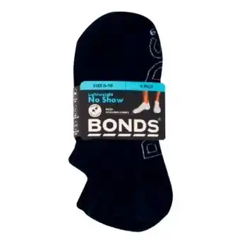 Bonds Men’s or Women’s Logo Lite No Show Socks 4 Pack