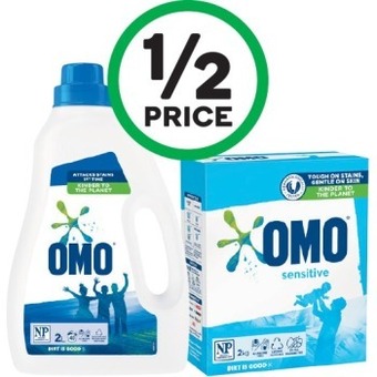 Woolworths Omo Laundry Liquid 2 Litre or Powder 2 kg offer