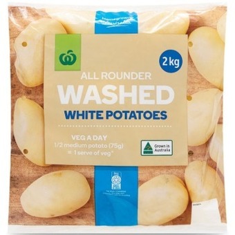Woolworths Australian Washed White Potatoes 2 kg Pack offer