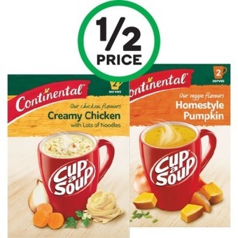 Woolworths Continental Cup Soup 40-75g Pk 2 offer