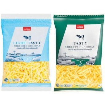 Coles Coles Tasty Cheddar Shredded 700g offer