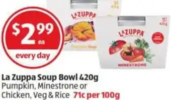 ALDI La Zuppa Soup Bowl 420g offer