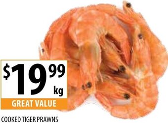 Supabarn Cooked Tiger Prawns offer