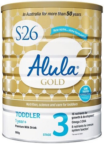 Woolworths S-26 Gold Alula Stage 3 or Stage 4 Baby Formula 900g – Limit 2 per customer offer
