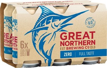 Woolworths Great Northern Zero 6 x 375ml offer
