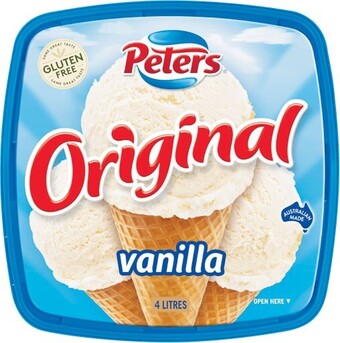 Woolworths Peters Original Ice Cream 4 Litre – From the Freezer offer