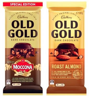 Coles Cadbury Old Gold Block 165g-180g offer