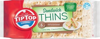 Coles Tip Top Sandwich Thins 6 Pack 240g offer