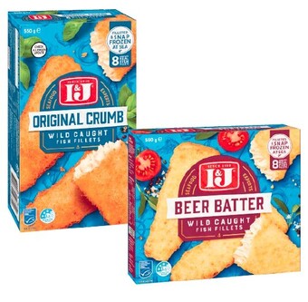 Coles I&J Fish Fillets 550g offer