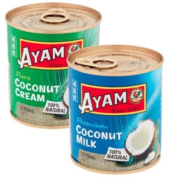 Coles Ayam Coconut Milk or Cream 270mL offer