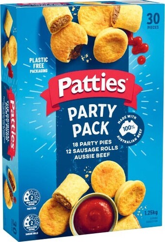 Coles Patties Party Pack 30 Pack 1.25kg offer
