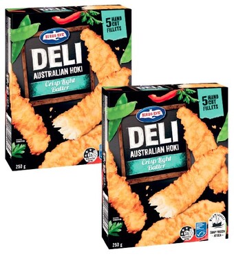 Coles Birds Eye Deli Hoki Crispy Light Batter 250g offer