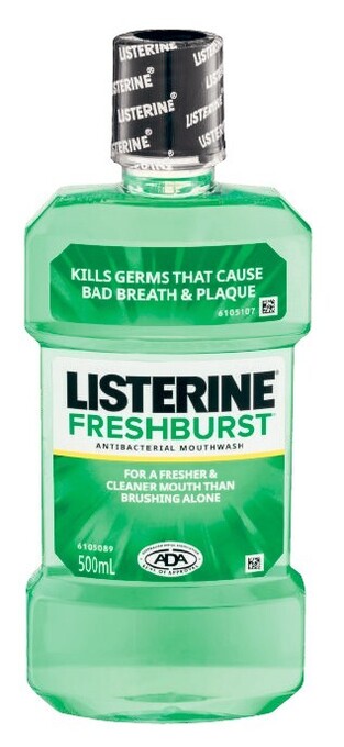 Coles Listerine Freshburst Mouthwash 500mL offer