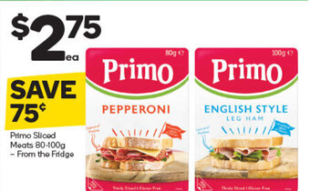 Woolworths Primo Sliced Meats 80-100g offer