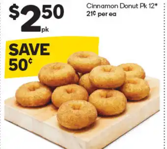 Woolworths Cinamon Donut Pk 12 offer