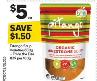 Woolworths Pitango Soup Varieties 600g offer