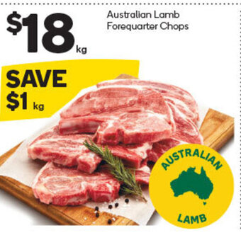 Woolworths Australian Lamb Forequarter Chops offer