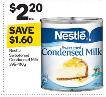 Woolworths Nestle Sweetened Condensed Milk offer