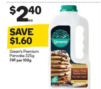 Woolworths Green's Premium Pancake 325g offer