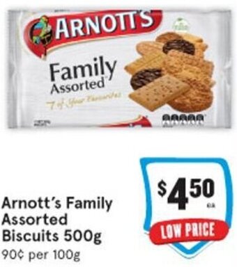 IGA Arnott's Family Assorted Biscuits 500g offer