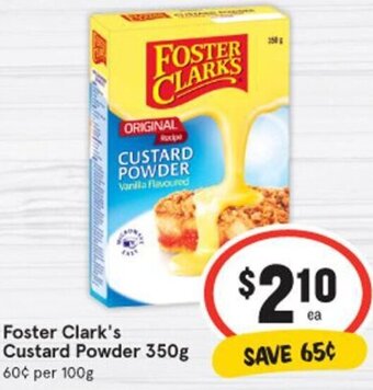IGA Foster Clark's Custard Powder 350g offer