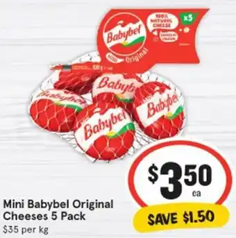 IGA Mini Babybel Original Cheese 5 Pack offer