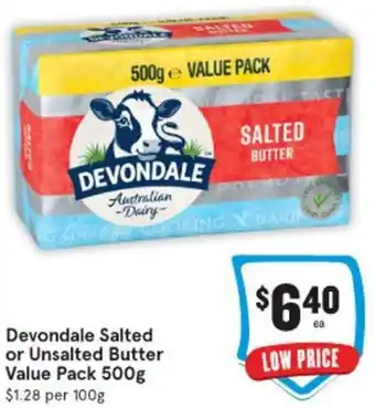 IGA Devonadle Salted or Unsalted Butter Value Pack 500g offer