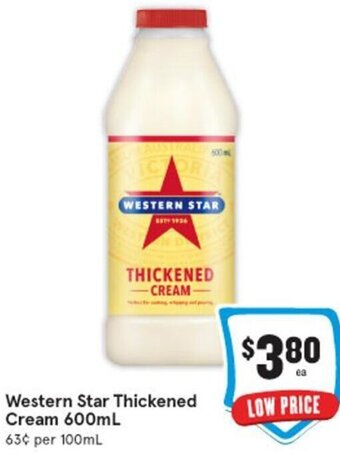 IGA Western Star Thickened Cream 600ml offer