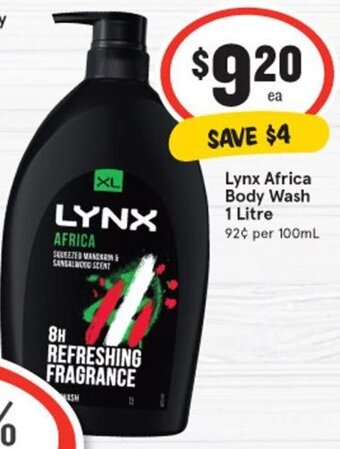 IGA Lynx Africa Body Wash 1 Litre offer