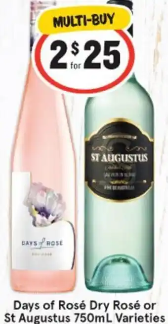 IGA Days of Rosé Dry Rosé or St Augustus 750ml Varieties offer