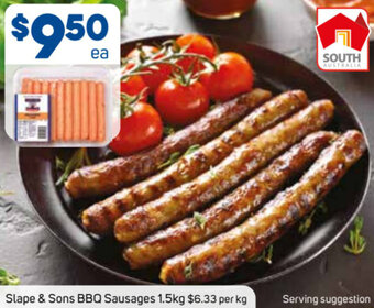 Foodland Slape & Sons BBQ Sausages 1.5kg offer