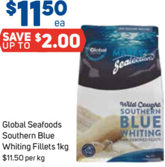 Foodland Global Seafoods Southern Blue Whiting Fillets 1kg offer
