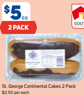 Foodland St. George Continental Cakes 2 Pack offer